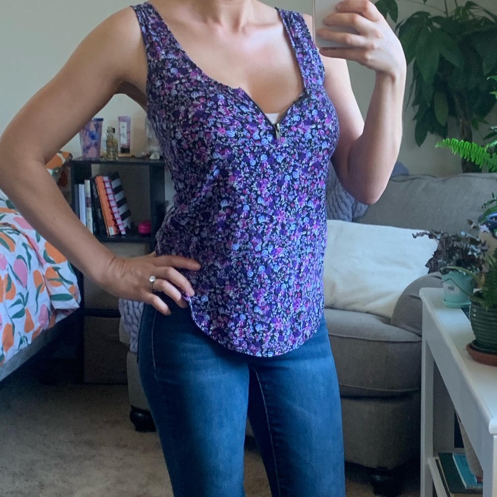 Purple Floral Tank